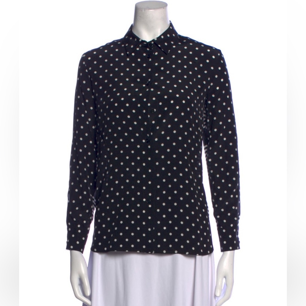 Stella Mccartney Black Polka Dot Button-Down Shirt